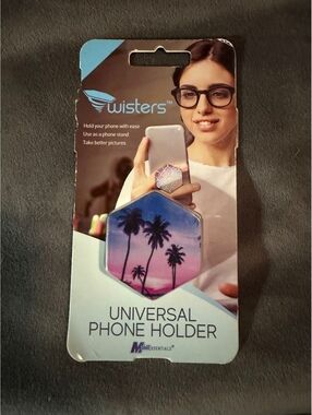 Twisters Universal Phone Holder with Palm Tree Design